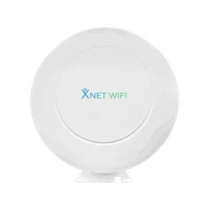 Front view of the XNET WIFI FlexPro 5G Router with circular design and logo